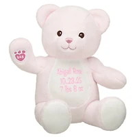 Personalized Embroidered Baby Pink Teddy Bear