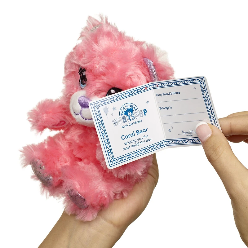 Build-A-Bear Mini Beans® Coral Teddy Bear