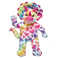 Rainbow Hearts Triceratops Stuffed Animal