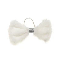 Fuzzy White Bow