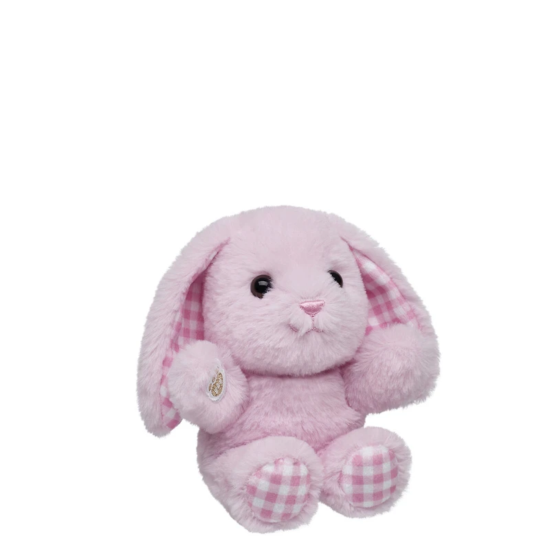 Build-A-Bear Mini Beans® Pink Gingham Pawlette™ Bunny Plush - Limited Edition!