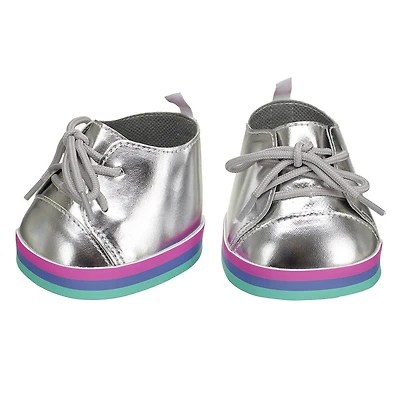Metallic Tri-Color Sole Sneakers