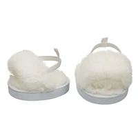 White Fuzzy Slippers