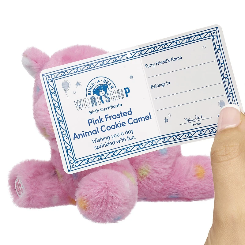 Build-A-Bear Mini Beans® Pink Frosted Animal Cookie Camel Stuffed Animal