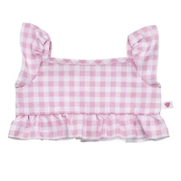 Pink Gingham Ruffle Tank