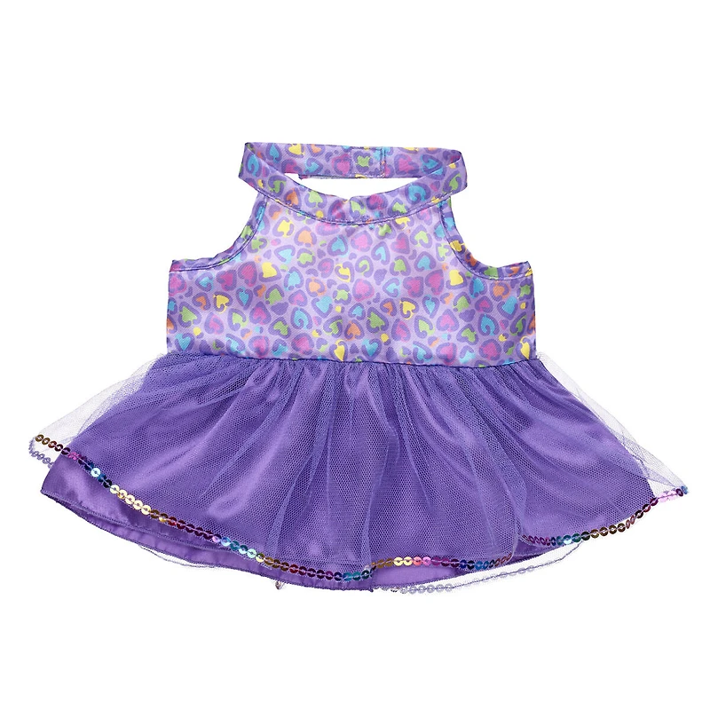 Rainbow Leopard Print Dress
