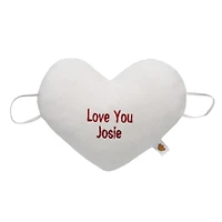 Personalized Embroidered Gifting White Heart Wristie