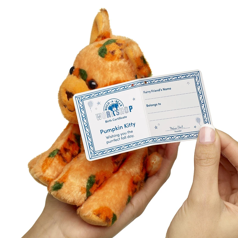 Build-A-Bear Mini Beans® Pumpkin Kitty Stuffed Animal