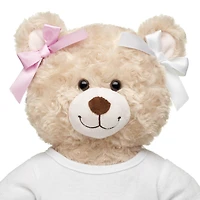 Pink & White Ribbon Bows 4 pc.