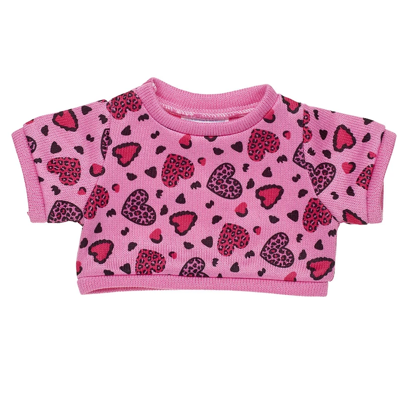 Leopard Print Heart Sweater