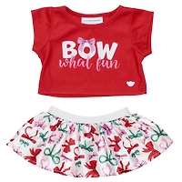 Bow What Fun Skirt and T-Shirt Outfit