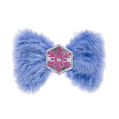 Fuzzy Snowflake Bow