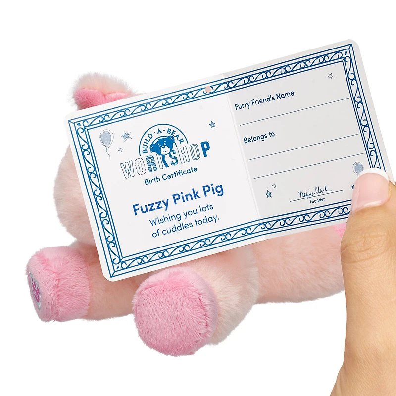 Build-A-Bear Mini Beans® Fuzzy Pink Pig Stuffed Animal