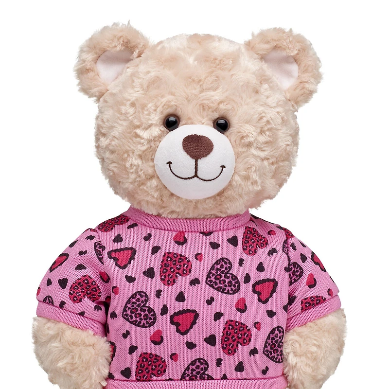 Leopard Print Heart Sweater