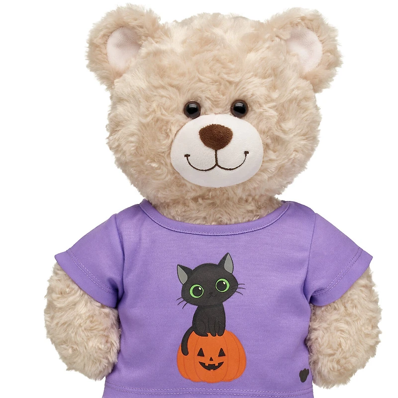 Glow-in-the-Dark Black Cat Pumpkin T-Shirt