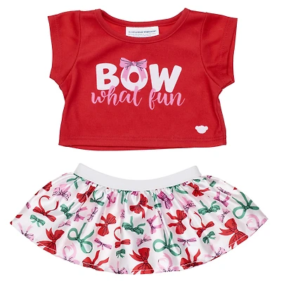 Bow What Fun Skirt and T-Shirt Outfit