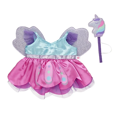 Fairy Dress with Wings and Unicorn Wand