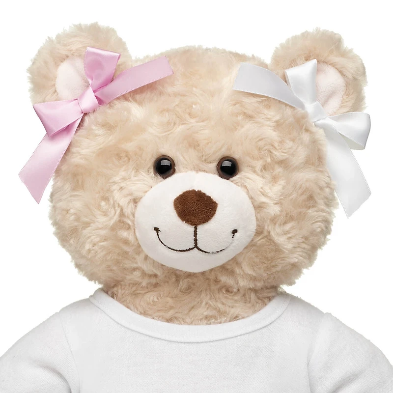 Pink & White Ribbon Bows 4 pc.