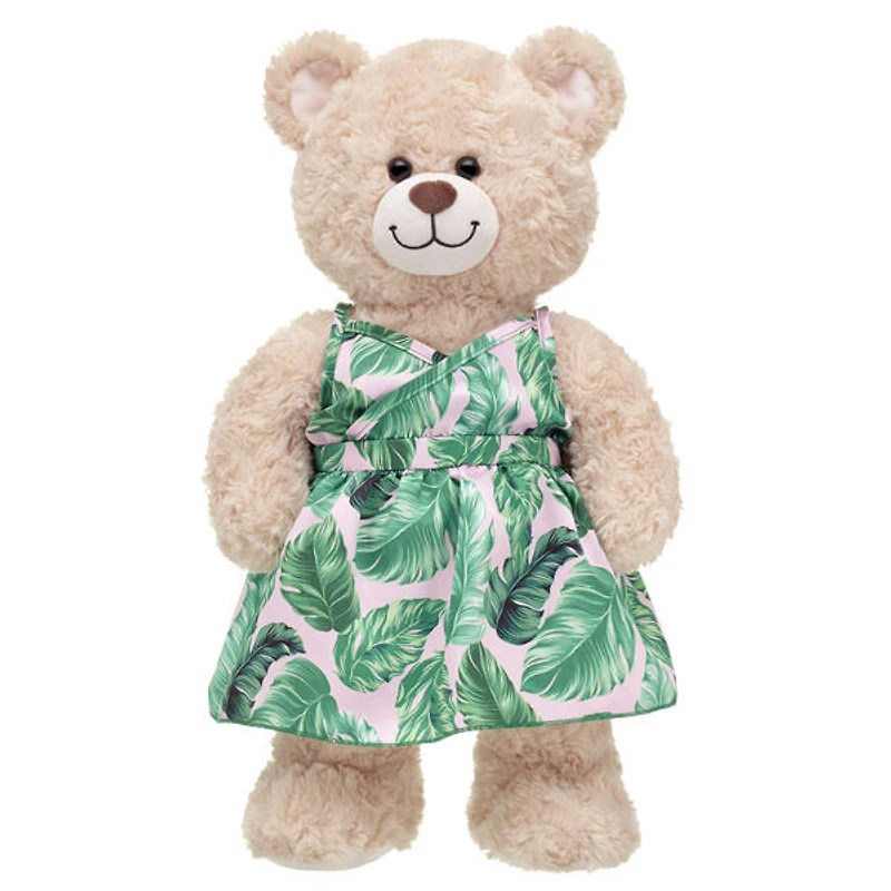 Tropical Palm Leaf Maxi Dress