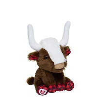 Build-A-Bear Mini Beans® Buffalo Check Longhorn Stuffed Animal
