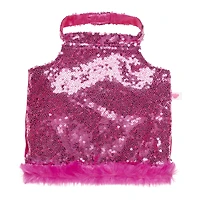 Pink Sequin Halter Dress