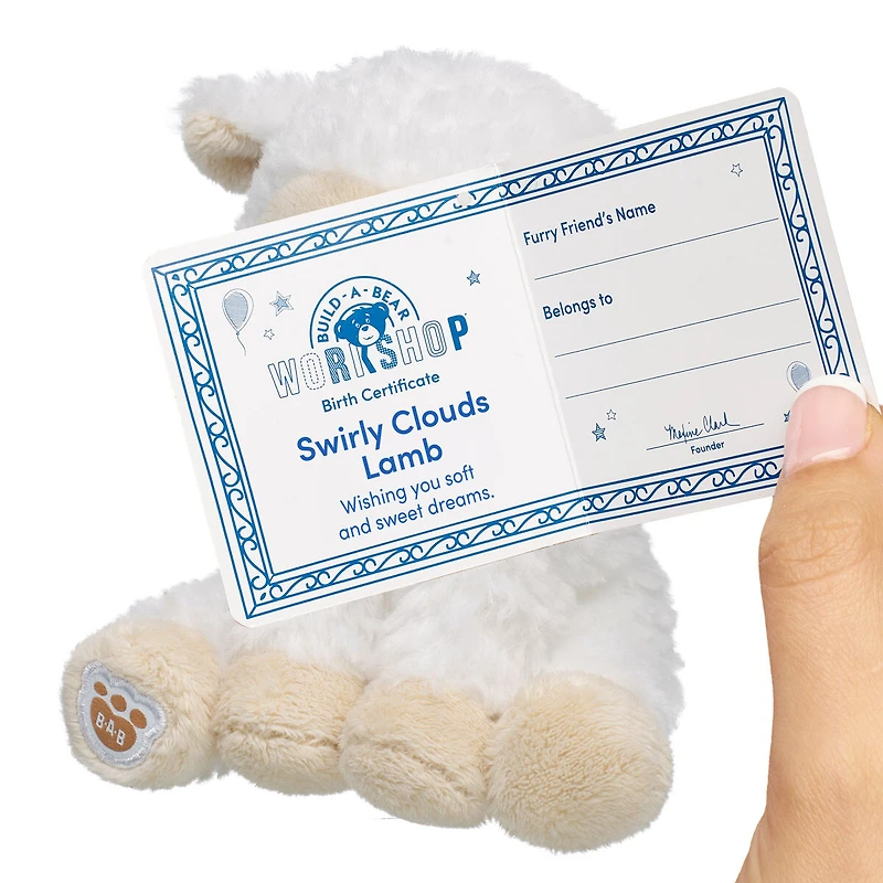 Build-A-Bear Mini Beans® Swirly Clouds Lamb Stuffed Animal