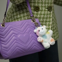 Colorful Splatter Cow Plush Bag Charm