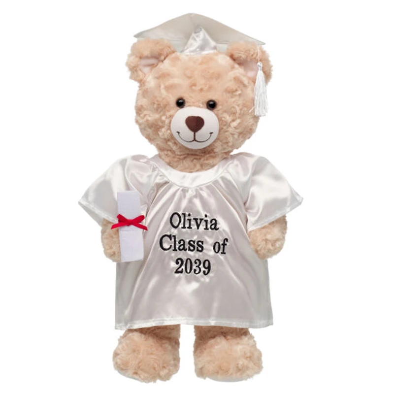 Personalized Embroidered White Graduation Set 4 pc