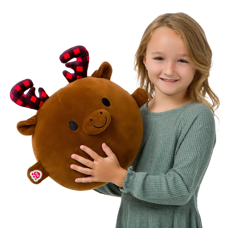 SKOOSHERZ™ Buffalo Check Moose Stuffed Animal