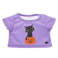 Glow-in-the-Dark Black Cat Pumpkin T-Shirt