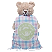 Spring Gingham Toy Bear Carrier