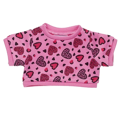 Leopard Print Heart Sweater