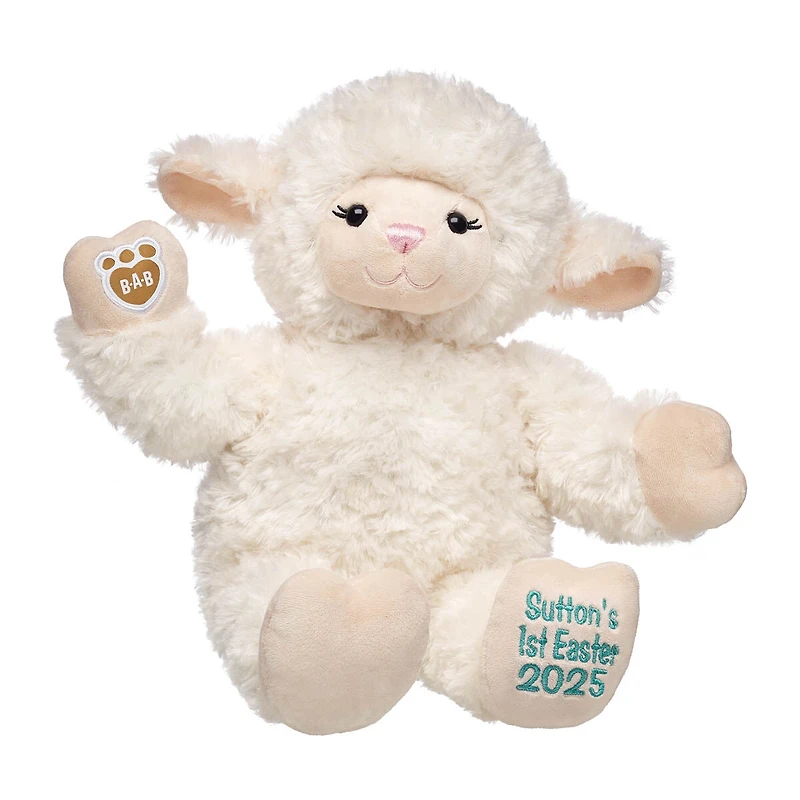 Personalized Vanilla Swirls Lamb Stuffed Animal