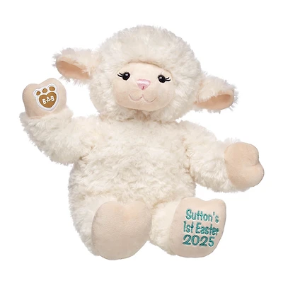 Personalized Vanilla Swirls Lamb Stuffed Animal