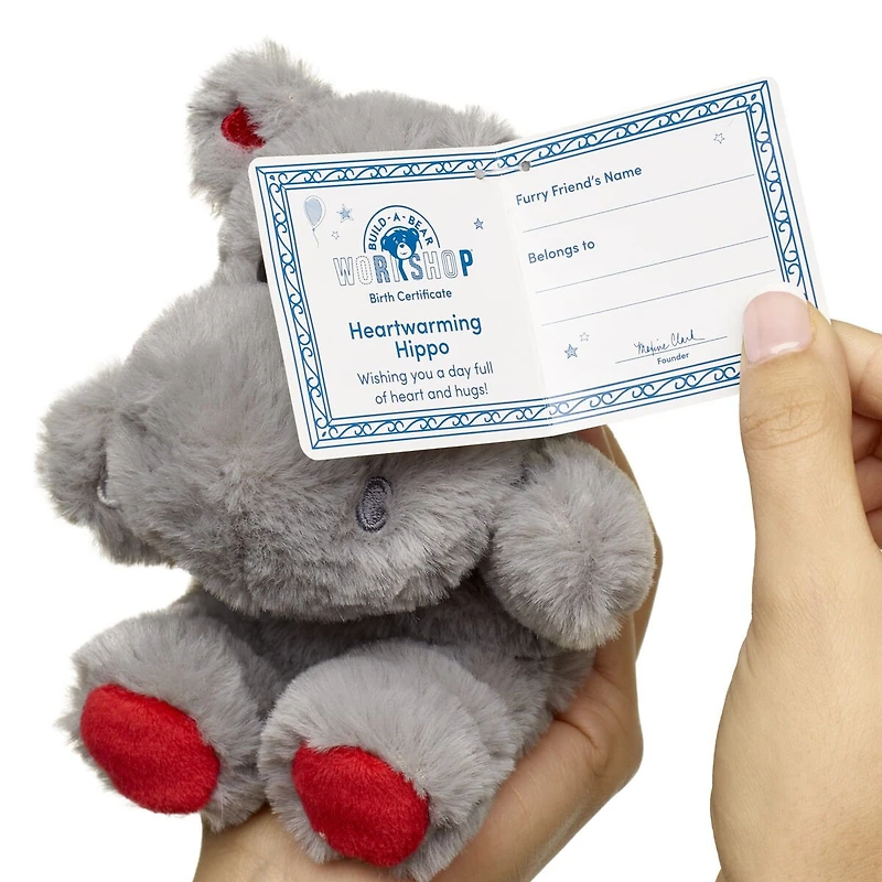 Build-A-Bear Mini Beans® Heartwarming Hippo Stuffed Animal