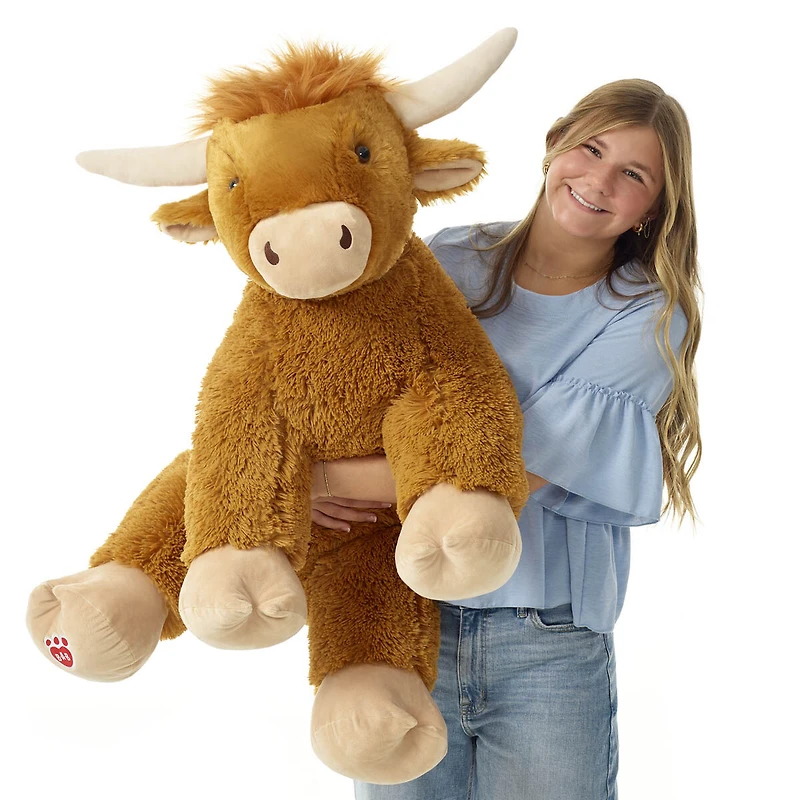 Giant Shaggy Highland Cow Stuffed Animal