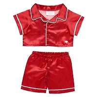 Red Satin PJs Set