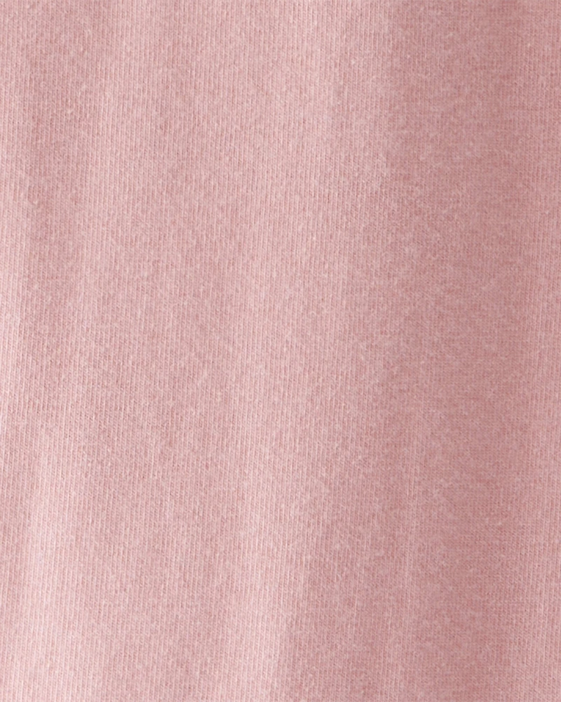 Girls Cotton Pull-On Stretch Leggings - Pink