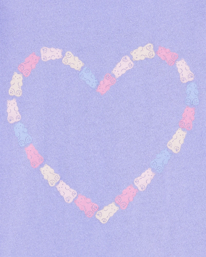 Toddler Girl Gummy Bear Heart Graphic Tee