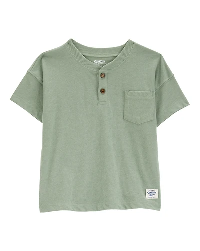 Baby Pocket Henley Tee - Green