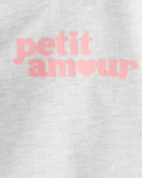 Baby Girl 3-Piece 'Petit Amour' Polka Dot Cardigan Outfit Set - Pink