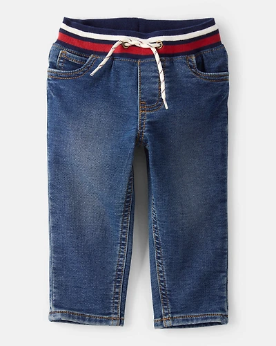Baby Boy Varsity Waistband Denim Jeans