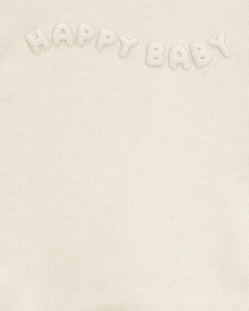 Baby Glitter Fleece Sweatshirt- Ivory