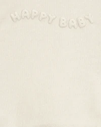 Baby Glitter Fleece Sweatshirt- Ivory