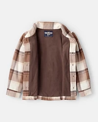 Toddler Boy Flannel Long-Sleeve Jacket - Brown