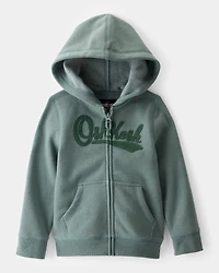 Toddler Boy DayDream Fleece  OshKosh Logo Zip Jacket - Green