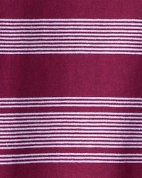 Boys Striped Long-Sleeve Tee - Burgundy