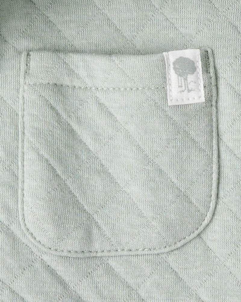 Baby Boy 3-Piece Quilted Jacket Outfit Set - Green
