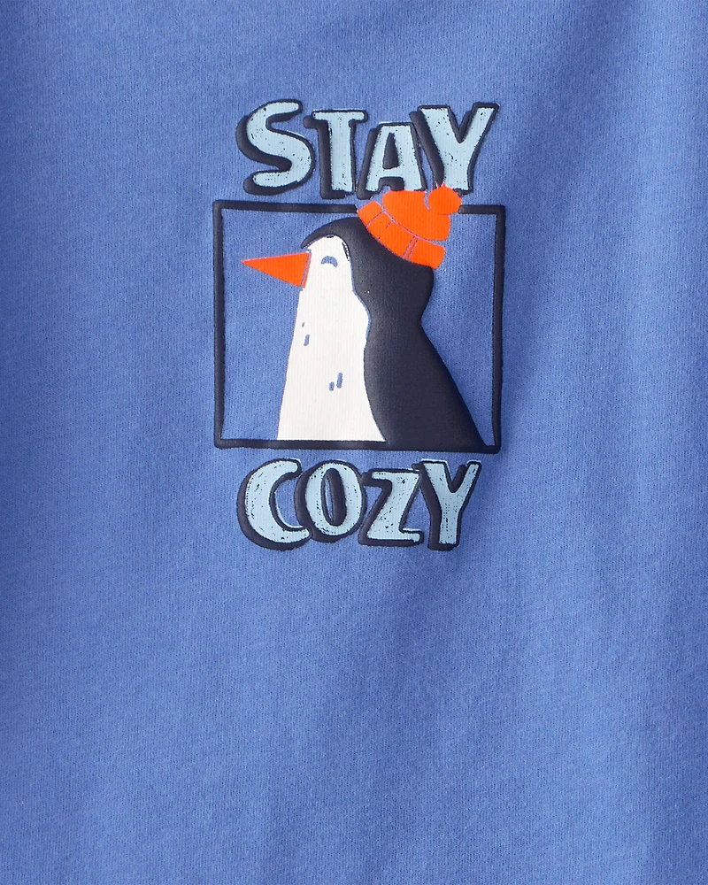 Toddler Boy Penguin Graphic Tee - Blue