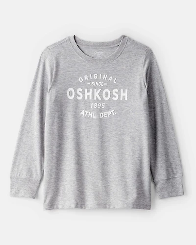 Boys Jersey OshKosh Logo Long-Sleeve Shirt - Grey